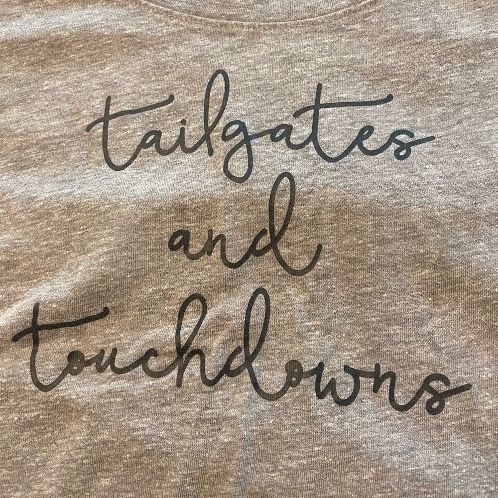 Express Women’s Gray short Sleeve Tee with Sports Print